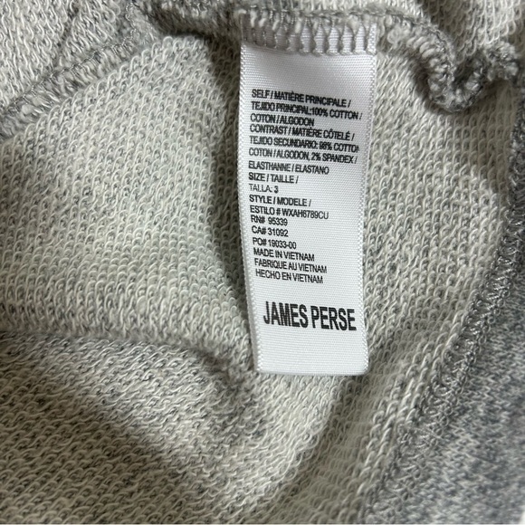 James Perse Knit Cotton Gray Sweatshirt Dress, Size L - Picture 4 of 4